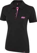 Womens Embroidered Polo Shirt Black - Hot Pink (MPLTS470) L