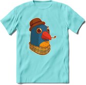 Opa papegaai T-Shirt Grappig | Dieren vogel Kleding Kado Heren / Dames | Animal Skateboard Cadeau shirt - Licht Blauw - M