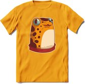 Hello there T-Shirt Grappig | Dieren kikker Kleding Kado Heren / Dames | Animal Skateboard Cadeau shirt - Geel - 3XL