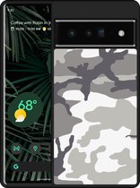 Pixel 6 Pro Hardcase hoesje Army Camouflage Grey - Designed by Cazy