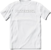 Pannenkoek - Snack T-Shirt | Grappig Verjaardag Kleding Cadeau | Eten En Snoep Shirt | Dames - Heren - Unisex Tshirt | - Wit - XL