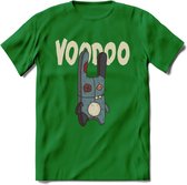 Voodoo pop T-Shirt Grappig | Halloween Kleding Kado Heren / Dames | Animal Skateboard Cadeau shirt - Donker Groen - 3XL