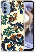 Hoesje maken Motorola Moto G31 | G41 Telefoonhoesje met Naam Barok Flower