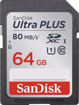 SanDisk geheugenkaart Ultra Plus SDXC 64GB
