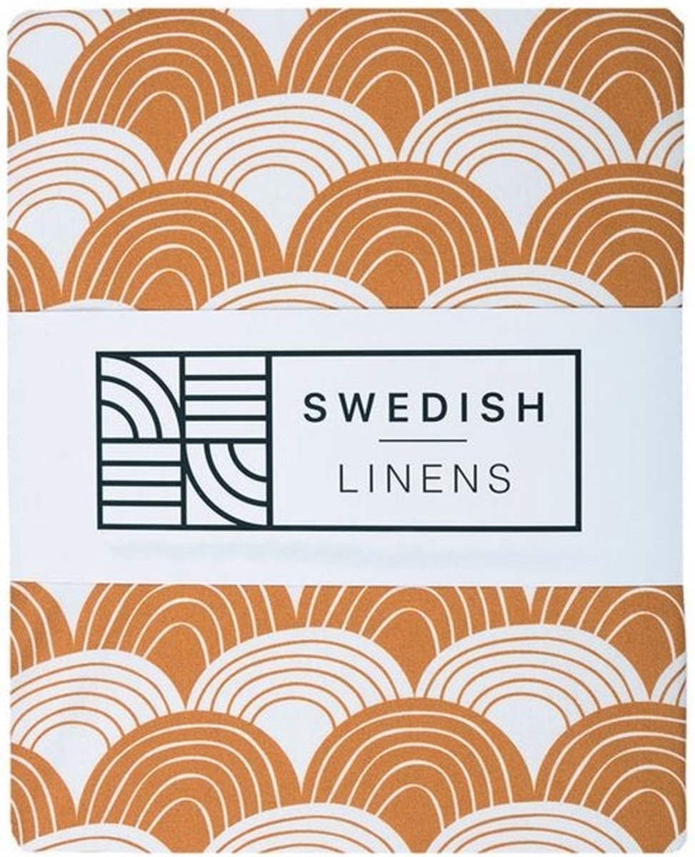Swedish Linens - Wieg Hoeslaken Rainbows (40x80cm)