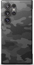 Ringke Onyx | Coque adaptée au Samsung Galaxy S24 Ultra | Couverture arrière en TPU souple | Norme militaire | Design camouflage Zwart