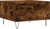vidaXL - Salontafel - 55x55x36,5 - cm - bewerkt - hout - gerookt - eikenkleurig
