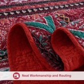 Sprei, kleurrijk, 140 x 200 cm, boho, sprei, bedsprei voor eenpersoonsbed, Boheemse gewatteerde deken van katoen, zomerdeken, 150 x 200 cm