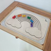 Activiteitenbord 'regenboog' voor Trofast bak van 42x30x10cm