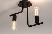 Lumidora lampe de plafond 74155-2 Lumières - E27 - Zwart - Métal