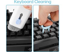 7 in 1 Schoonmaak Kit - Multifunctionele Schoonmaak Set -Toetsenbord Schoonmaken - Keycap Pulle - Keyboard Cleaner - Airpods Cleaner - Reiniging Set - Voor laptops, telefoons, camera, schermen en Oordopjes - Blauw