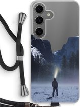 Case Company® - Coque Samsung Galaxy S24 avec cordon - Wanderlust - Coque de téléphone avec cordon Zwart - Protection sur tous les côtés et sur le bord de l'écran