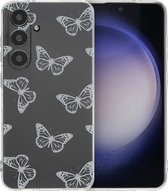 iMoshion Hoesje Geschikt voor Samsung Galaxy S24 Hoesje Siliconen - iMoshion Design hoesje - Meerkleurig / Butterfly