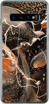 Geschikt voor Samsung Galaxy S10 hoesje - Verf - Design - Abstract - Siliconen Telefoonhoesje