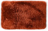 Spirella badkamer vloer kleedje/badmat tapijt - Supersoft - hoogpolig luxe uitvoering - terracotta - 40 x 60 cm - Microfiber - Anti slip - Sneldrogend