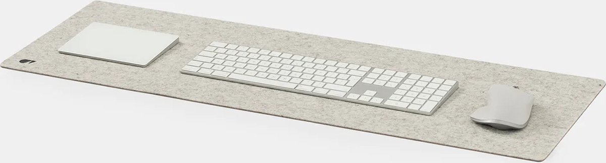 Oakywood Felt & Cork Desk Mat Stone Grey - Large 30 x 90 cm - Luxe Bureau Onderlegger van Wolvilt & Kurk — cadeau in Wonen & Interieur - foto 2