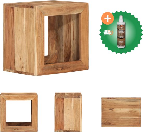 Kruk 45x29x45 cm rechthoekig massief acaciahout kopen