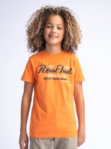 Petrol Industries - Jongens Artwork T-shirt Flowerbed - Oranje - Maat 176