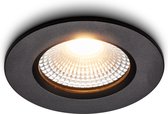 Ledisons LED-inbouwspot Udis zwart 3W dimbaar - Ø68 mm - garantie - 3000K (warm-wit) - 270 lumen - 3 Watt - IP65 (Stof- en plenswaterdicht)