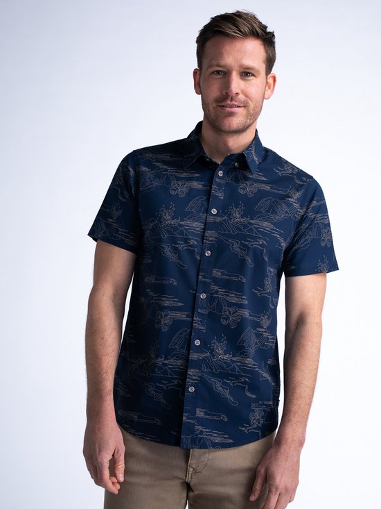 Petrol Industries - Chemise All-over Print Homme Highway - Blauw - Taille L