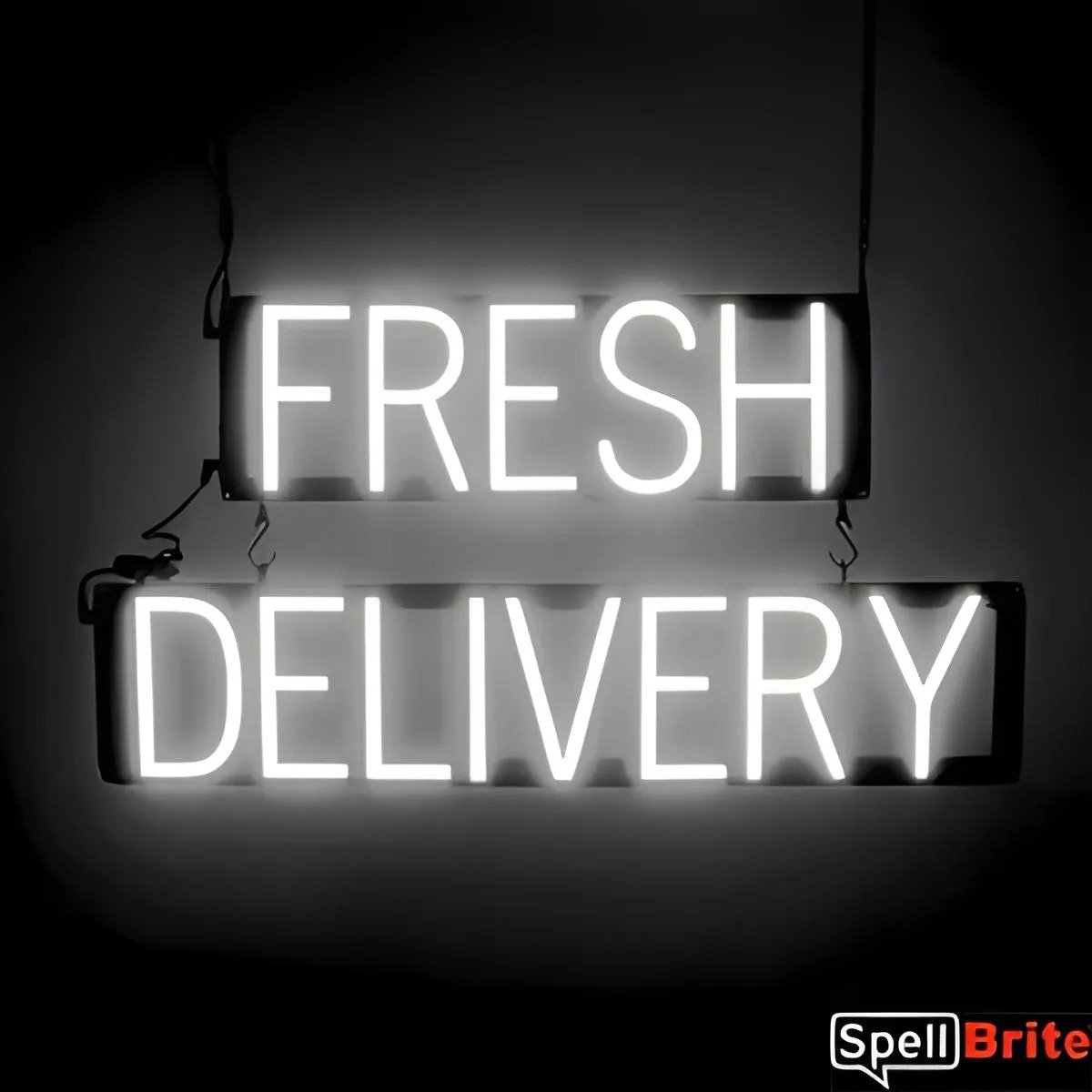 FRESH DELIVERY - Lichtreclame Neon LED bord verlicht | SpellBrite | 72 x 38 cm | 6 Dimstanden - 8 Lichtanimaties | Reclamebord neon verlichting