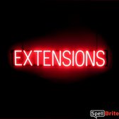 EXTENSIONS - Lichtreclame Neon LED bord verlicht | SpellBrite | 91 x 16 cm | 6 Dimstanden - 8 Lichtanimaties | Reclamebord neon verlichting