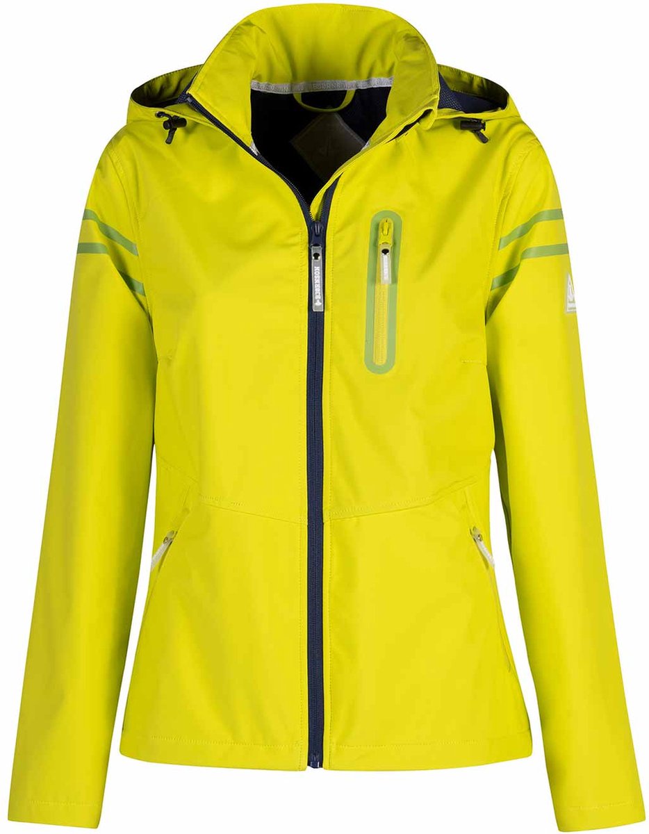 BJØRNSON Jinte Softshell Zomerjas Dames Winddicht Ademend – Lime Geel