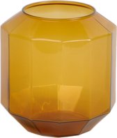 XLBoom Bliss Small Vaas - Glas - Voor Binnen - Amber - 14 × 14 × 16 cm
