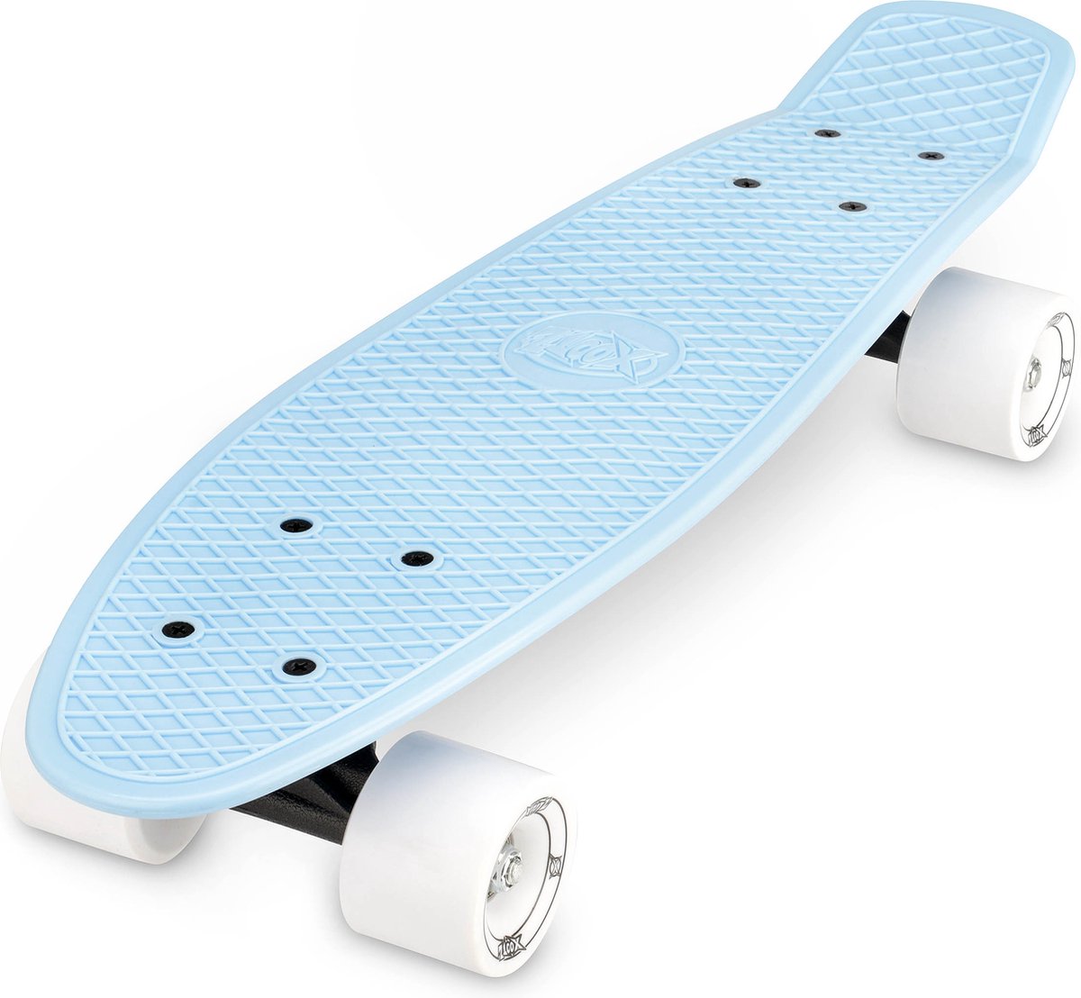 Xootz Penny Board Mini Cruiser Skateboard - Pastel Blauw - 56 cm (22 inch) - Stijlvol voor Kids