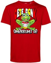 T-shirt kind Oeteldonk Omèrrumt Oe | Carnavalskleding kinderen | Carnaval Kostuum | Foute Party | Rood | maat 68