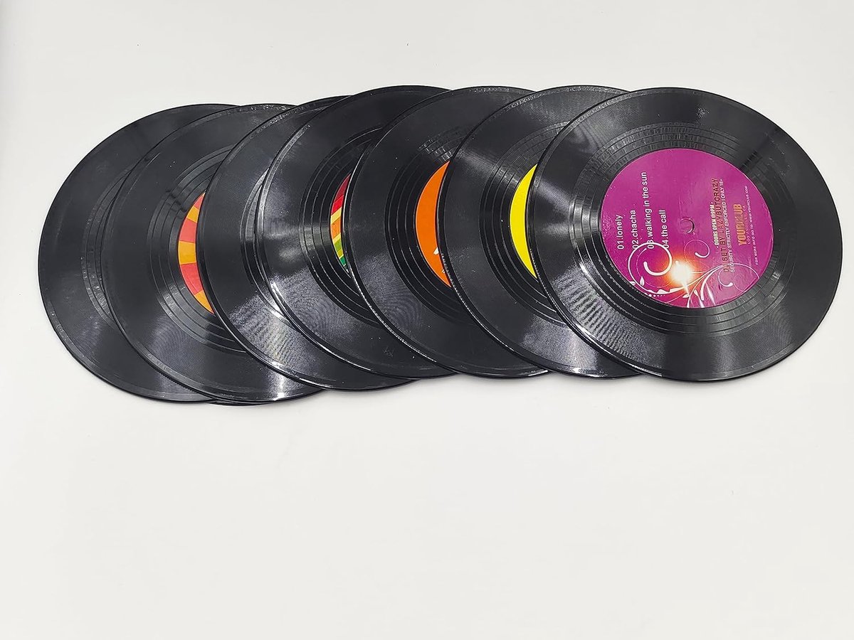 6 stuks - Vinylplaten wanddisplayrek - zelfklevend platenrek, geen