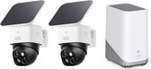 eufy Security SoloCam S340 - Caméra extérieure 360 ​​° 2 PACK + Homebase 3 - Avantage du bundle