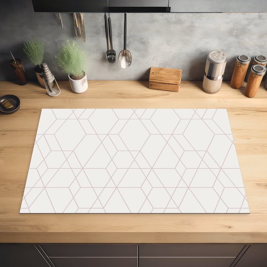 KitchenYeah® Inductie beschermer 81x52 cm - Mozaïek - Design - Geometrie - Kookplaataccessoires - Afdekplaat voor kookplaat - Inductiebeschermer - Inductiemat - Inductieplaat mat