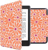 iMoshion Ereader Cover / Case Convient pour Kobo Nia - iMoshion Design Sleepcover Bookcase sans support - / Orange Flowers Connect