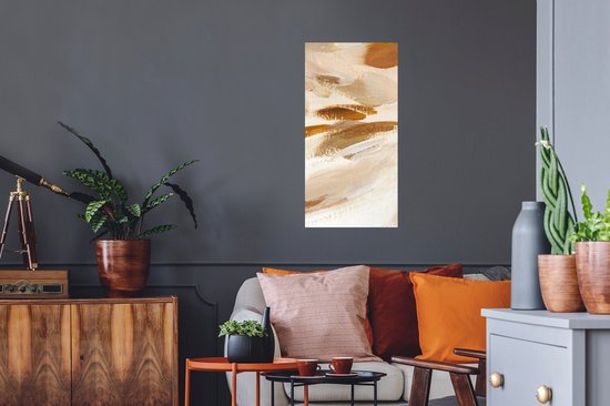 Stickers muraux - Film autocollant - Peinture - Beige - Wit - 40x80 cm - Film adhésif - Stickers muraux Chambre d'enfant - Papier peint autocollant - Papier peint autocollant - Film autocollant