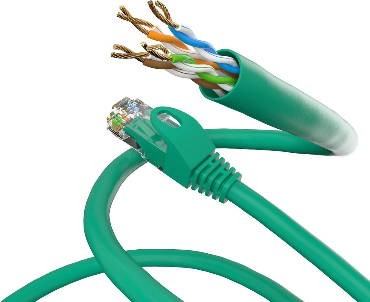 Wentronic CAT6 Netwerkkabel - RJ45 - Groen - 5 m