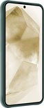 Coque de téléphone vert foncé avec écran, fond blanc.