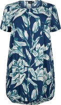 ZIZZI CAANNI, S/S, ABK DRESS Dames Jurk - Blue - Maat M (46-48)