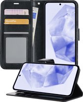 Hoesje Geschikt voor Samsung A35 Hoesje Book Case Hoes Portemonnee Cover Walletcase - Hoes Geschikt voor Samsung Galaxy A35 5G Hoes Bookcase Hoesje - Zwart