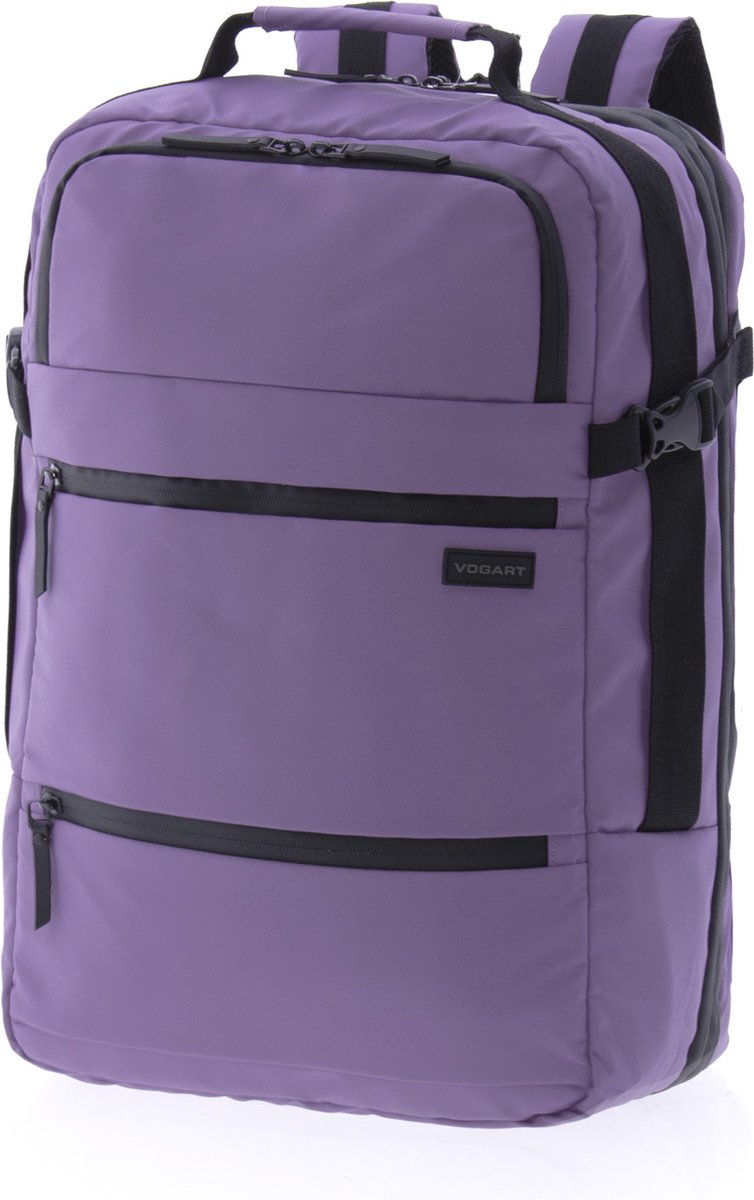 Vogart Camper Waterproof Laptoprugzak - 17 inch - Expandable - Lila