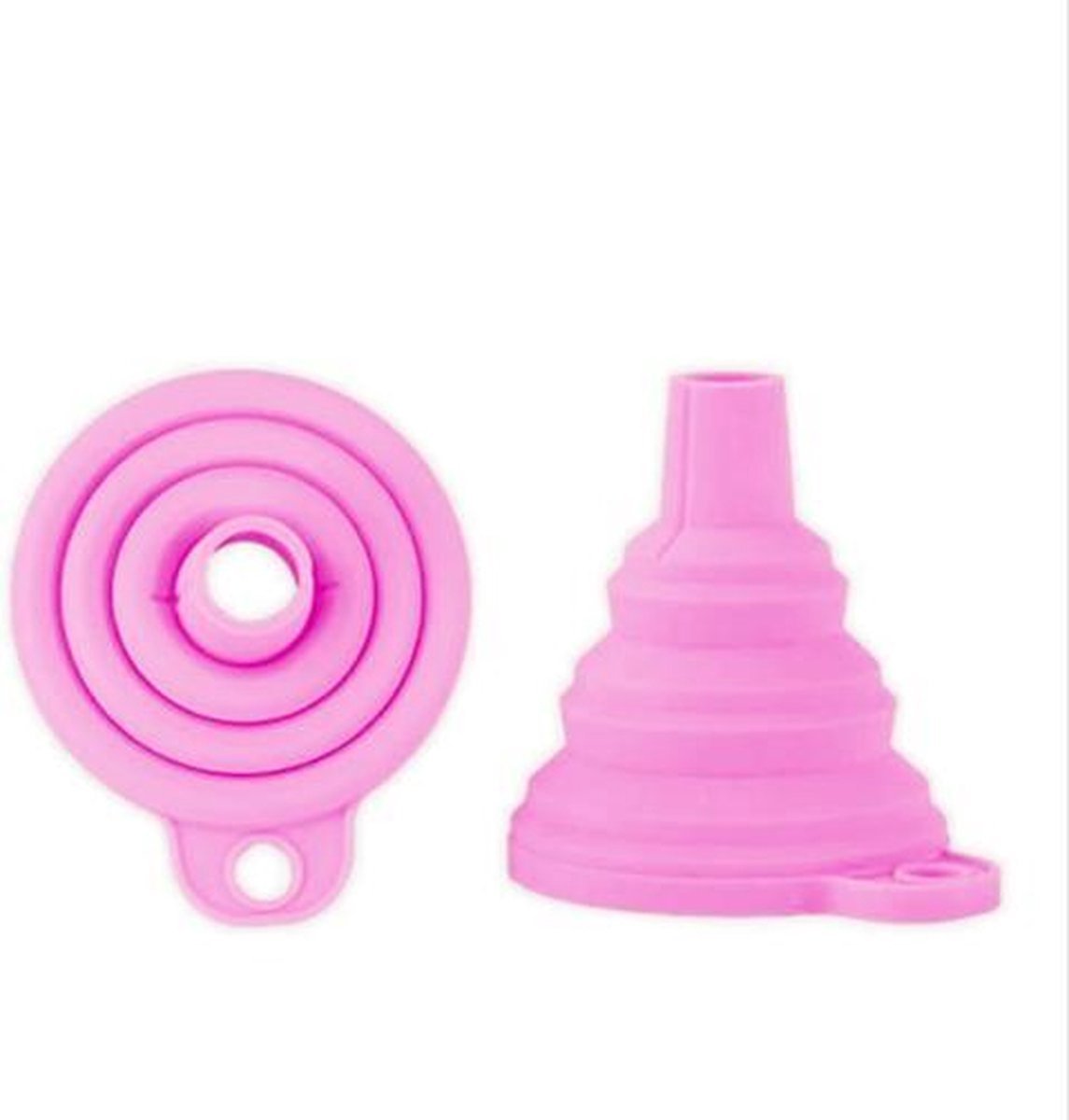 New Age Devi - 2 stuks Roze Siliconen Trechter - Opvouwbaar