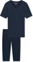 Schiesser Uncover Pyjama lange broek - 803 Blue - maat 50 (50) - Dames Volwassenen - 100% katoen- 177166-803-50