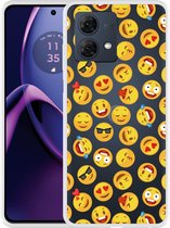 Cazy Hoesje geschikt voor Motorola Moto G84 5G Emoji