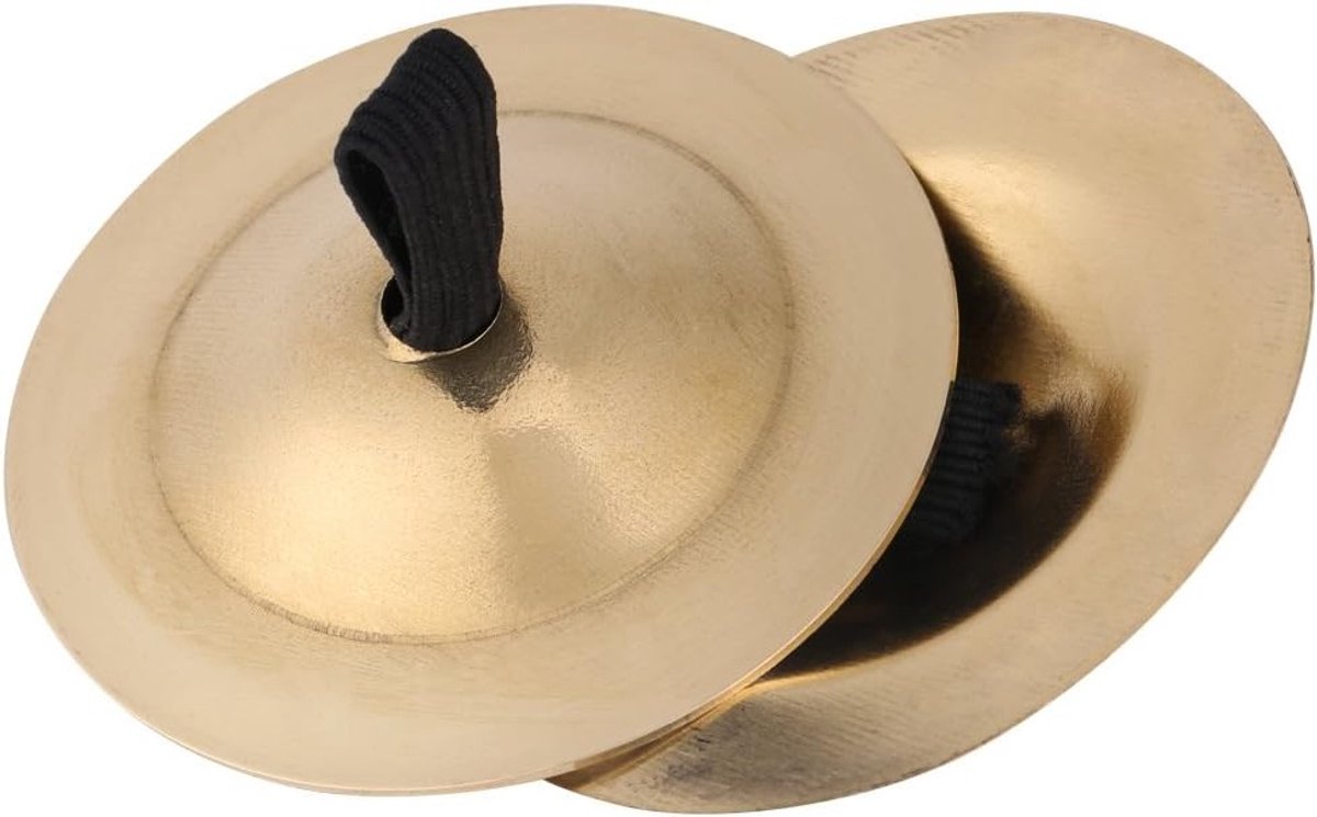 Brass Finger Cymbals voor Buikdans - 2 Stuks, 5 cm - Ideaal voor Dansaccessoires en Muzikale Optredens