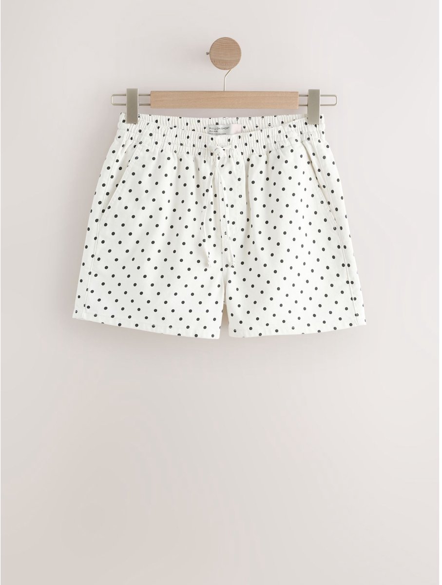 Next - Dames - Drawstring Mini Shorts - Wit