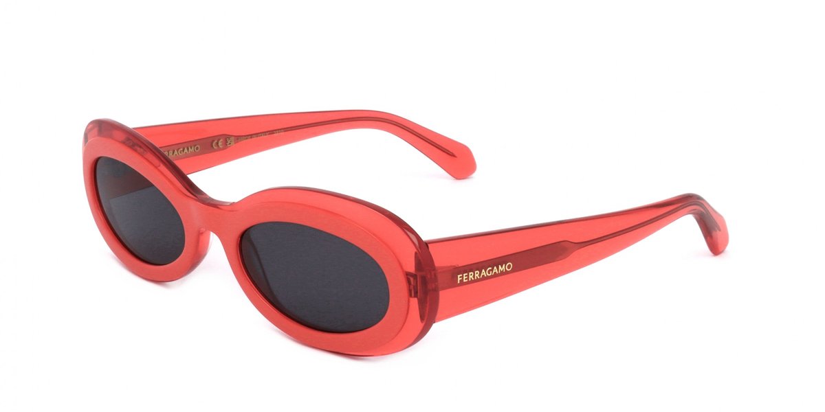 Ferragamo SF2003S Transparent red red 54/21/140 WOMAN Zonnebrillen