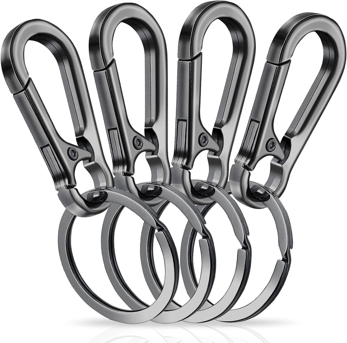 Robuuste metalen sleutelhanger met zinklegering, snelontgrendelbare karabiner en sleutelhangerhouder voor dagelijks gebruik