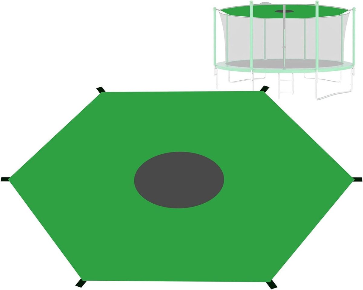 Trampoline Schaduwhoes - Zonnedak Tent - Buiten Sport - Waterdicht Scheurbestendig - 6FT 1.83 meter - Zwart