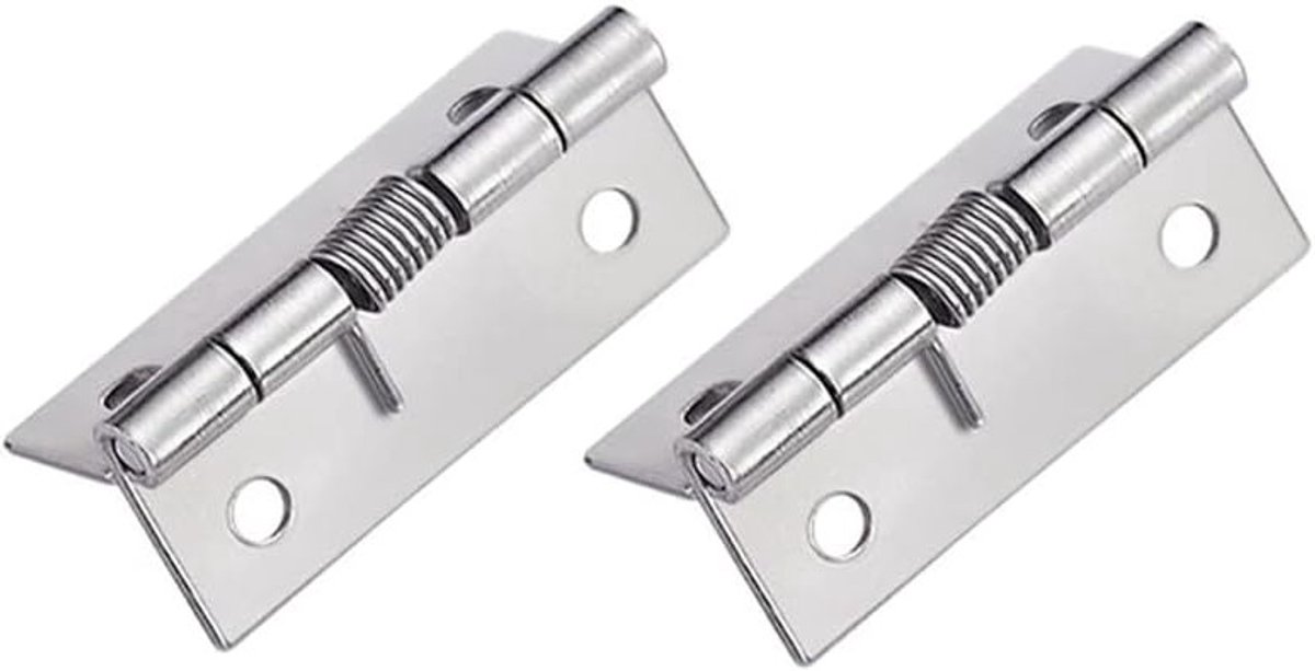 Set van 2 Zelfsluitende Veer Scharnieren van RVS, Automatische Sluiting voor Deuren, Kasten en Raamdecoratie, 50×36×1.5MM