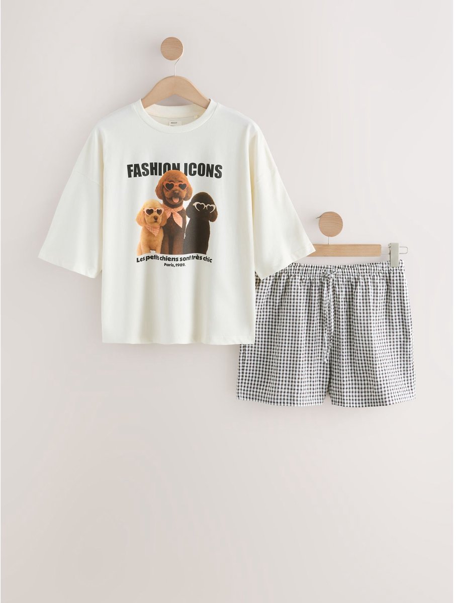 Next - Dames - Pyjama met short - Wit